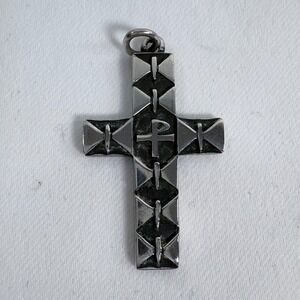 James Avery Pax Cross Pendant Sterling Silver Chi Rho Geometric Diamonds Retired